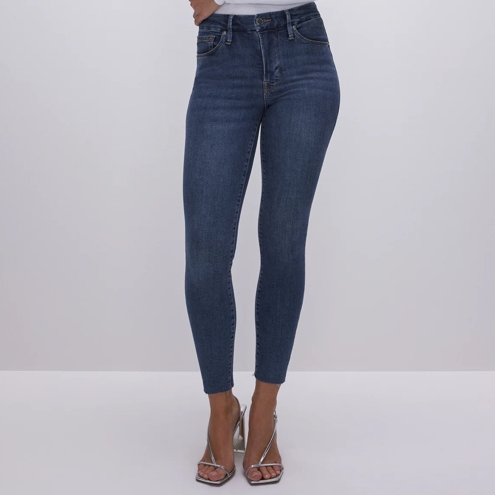 Good American Good Legs Raw Hem Blue469 - great condition!